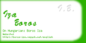 iza boros business card